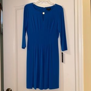 Tahari Arthur Levine blue dress size 8 NWT